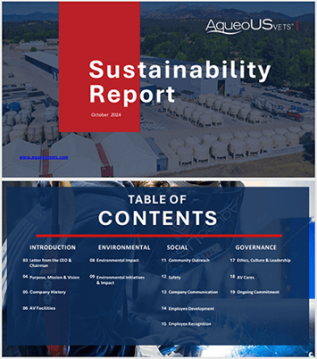 AqueoUS Vets Sustainability Report