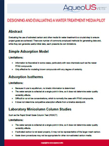 White Paper Designing and Evaluating a Water Treatment Media Pilot