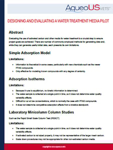 White Paper: Designing and Evaluation a Water Treatment Media Pilot