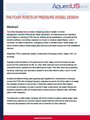 White Paper: The Four Tenets of Pressure Vessel Design