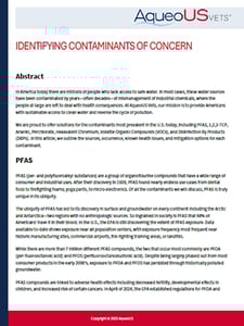 White Paper: Water Contaminants of Concern